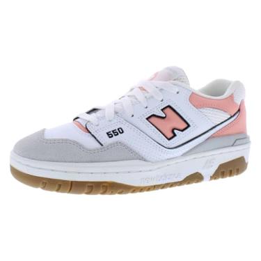Imagem de New Balance Tênis masculino 550 GS, Branco/Rosa, 18
