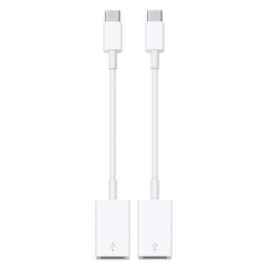 Imagem de [Certificado MFi] Adaptador USB C para USB 3.0, pacote com 2 cabos USB C macho para USB fêmea OTG Thunderbolt3 para adaptador USB compatível com iPhone 16 15 Pro Max, MacBook Pro/Air, Galaxy S25/S24