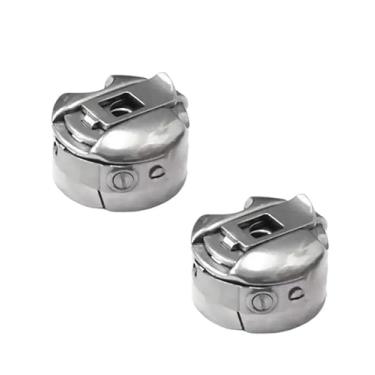 Imagem de Kit 2 Caixas de Bobina BC-DB1 NYBC com Mola Interna para Máquina de Costura Reta Industrial | Metal Resistente Compatível com Juki, Singer, Brother, Jack