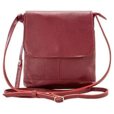 Imagem de Bolsa Transversal Feminina Malu de Couro Legítimo – Acabamento Premium, Alça Ajustável – Resistente e Durável – Ideal para Trabalho, Passeio e Eventos (Vinho)