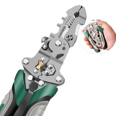 Imagem de Alicate Elétrico Decapador de Fios Dobrável Profissional em Aço Inoxidável – Corte, Crimpagem e Micro Ajuste 0,2–6,0mm²
