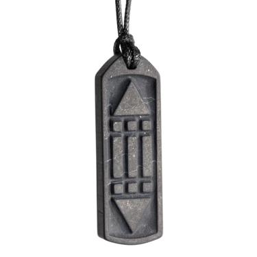 Imagem de Keled Rocks Pingente Símbolo Atlantis – Amuleto Shungite Dupla Face para Proteção Energética, Meditação e Joias de Cura Espiritual