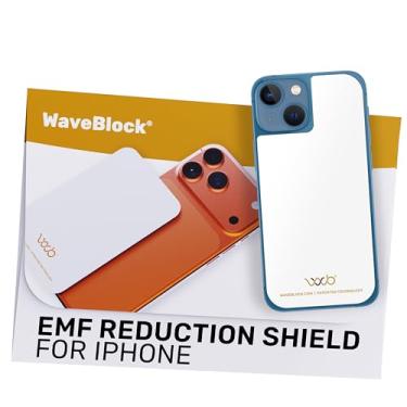 Imagem de Bloqueador de CEM WaveBlock para iPhone 13 Mini, o único adesivo escudo 5G patenteado, comprovado cientificamente, testado em laboratório, proteja-se e suas pessoas queridas, feito nos EUA (branco)