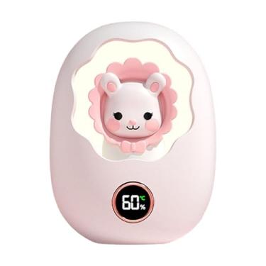 Imagem de Vaveren Aquecedor de mãos elétrico portátil de bolso, reutilizável, com 5 níveis de temperatura ajustáveis ​​para uso no escritório, clima frio e viagens ao, Branco