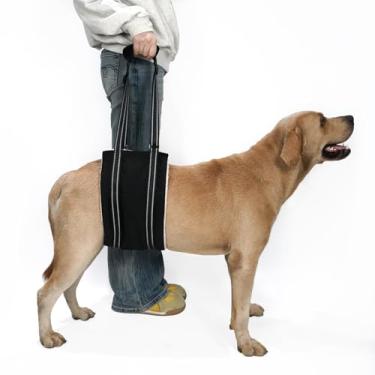 Imagem de COODEO Alça ajustável confortável para cães com alça, suporte de perna traseira, suporte de elevação macio e arnês de reabilitação para pernas traseiras fracas, ajuda cães idosos ou lesionados