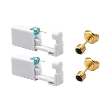 Imagem de Kit De Pistola De Perfuração De Orelha Descartável Com Brincos E Brinc