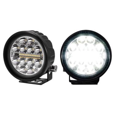Imagem de A & UTV PRO Luzes LED A-Pillar para Honda Pioneer 1000-3 1000-5 1000-6 2016-2025 acessórios, luzes auxiliares dianteiras com suporte de montagem e kit de chicote de fiação, Plug and Play, 2 peças