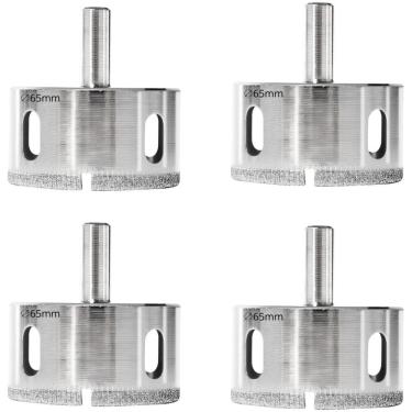 Imagem de Serra Copo Diamantada 65Mm Porcelanato Vidro Mármore 04 Un