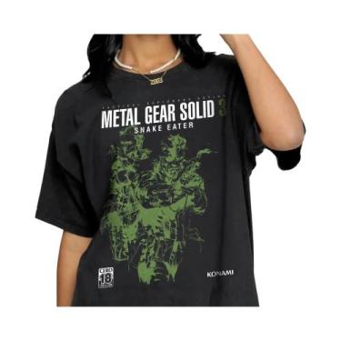 Imagem de Camiseta Metal Gear Solid 3 Snake Com Gola Redonda Em Algodão Puro, Pr