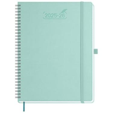 Imagem de BEZEND Agenda 2025-2026 semanal e mensal, calendário acadêmico de 21,6 cm x 28 cm (25 de julho a 26 de dezembro) Consulta diária vertical com horário horário e guia mensal, espiral, capa mole de couro