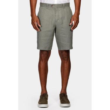 Imagem de Bermuda Aramis Alfaiataria Linho Verde Folha Seca-Masculino