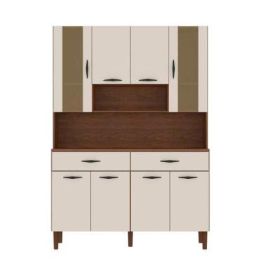 Imagem de Armário de Cozinha Kit 8 Portas 2 Gavetass com prateleiras Golden Kits