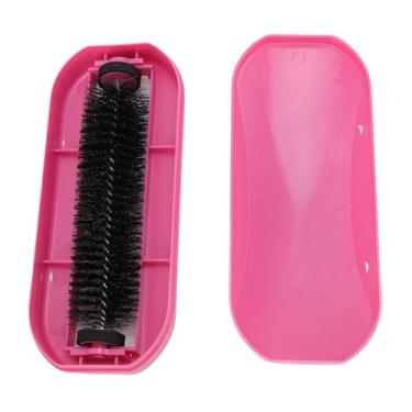 Imagem de Dioche Vassoura de Migalhas de Escova de Fiapos, Ferramenta de Limpeza de Poeira de Pêlos de Animais de Estimação para Lençóis, Carpetes, Roupas, Móveis Com Adsorção Avançada e Design (Rosa Vermelha)