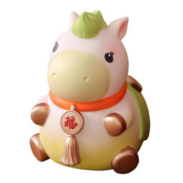 Imagem de Ｂｅｓｇａ Estátua de Cavalo Decorativa em, Cofrinho em Formato de Porquinho, Coleção Fofa, Pote de Economias, Ornamento de Mesa para Armário de Entrada, Verde Pequeno