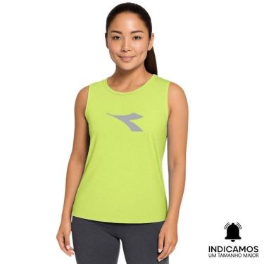Imagem de Regata Diadora Big Logo Feminina - Verde Lima P-Feminino