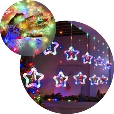 Imagem de Pisca Cascata Noel Árvore Natal LEDs Colorido 3,5M 110v-220v - Genéric