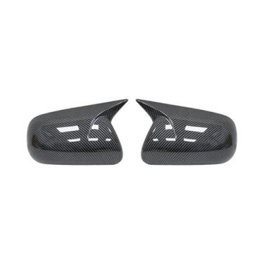 Imagem de Capa de substituição para espelho retrovisor lateral, tampas de fibra de carbono brilhante, preta, compatível com Toyota Corolla 2007-2013 Vios Yaris Sedan P90 2008-2013(Carbon Fiber)