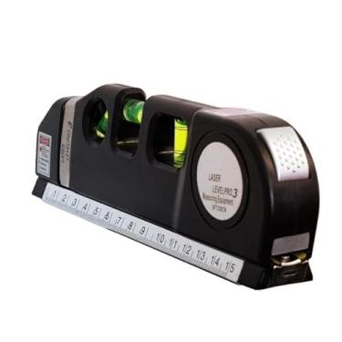 Imagem de Nível Laser Profissional com Trena 2.5m, 3 Estágios e Régua, Baterias AG13 Incluídas