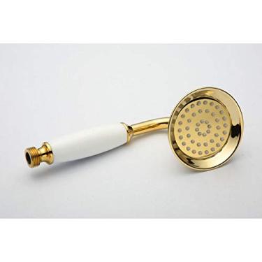 Imagem de AkosOL Chuveiro de banheiro portátil latão clássico telefone dourado e chuveiro de mão dourado chuveiro de mão