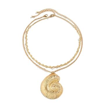 Imagem de TINCOLIA Colar gargantilha com pingente de estrela do mar punk exagerado feminino boho imitação de pérola joias joias joias