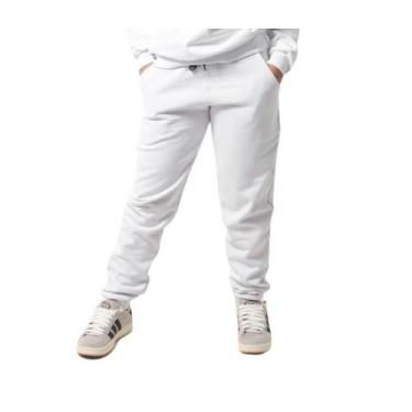 Imagem de Calça Moletom Feminina Jogger Flanelada  - Techmalhas, Branco, G