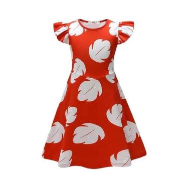 Imagem de Saia De Desenho Animado Lilo E Stitch Para Meninas, Vestido Casual De 