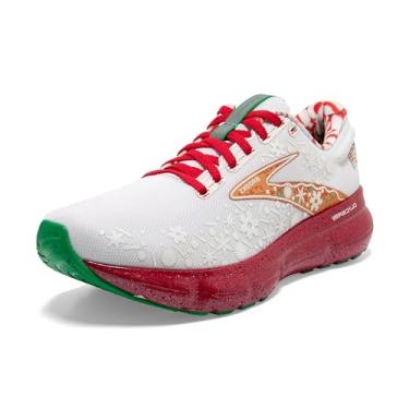 Imagem de Brooks Tênis de corrida feminino Glycerin 20 Neutral, Alerta vermelho/branco/caramelo, 8.5