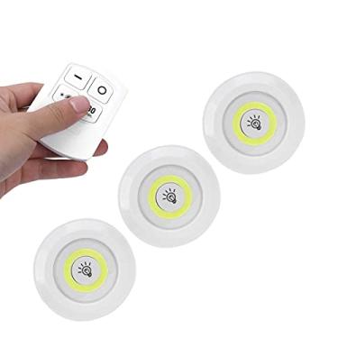 Imagem de Generic Luz Noturna Durável Lâmpada de Controle Remoto para Quarto Guarda-roupa Armário Casa Suprimentos Material Pc 3 Peças