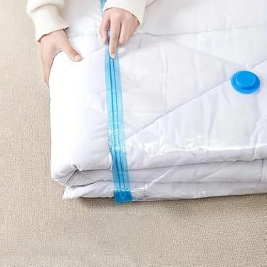 Imagem de Os sacos de armazenamento a vácuo são perfeitos para organizar roupas, itens de viagem e guarda-roupas, e vêm com uma bomba de ar manual. (60 * 80-5pcs)
