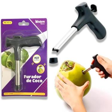 Imagem de Fura Coco Furador Abridor Perfurador Prático Profissional Western