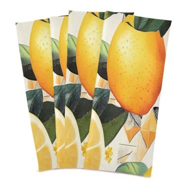 Imagem de xigua Conjunto de 4 panos de prato de cozinha de limões, altamente absorventes, toalhas de cozinha de secagem rápida para limpeza de pratos e limpeza manual, 71 x 45 cm