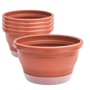 Imagem de Bonsai Artificial Decorativo com Planta Artificial Realista, Vaso de Planta para Decoração de Sala, Escritório e Casa, Arranjo Verde para Ambiente Interno (3 unid,Cerâmica)