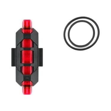 Imagem de Lanterna Traseira LED Recarregável USB Para Bicicleta MTB, Luz De Adve