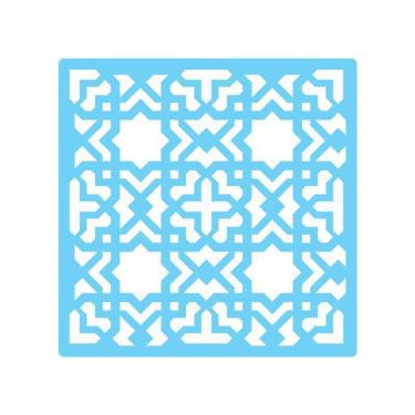 Imagem de Stencil De Parede Tamako Ladrilho - 55 X 55Cm - Ref 448