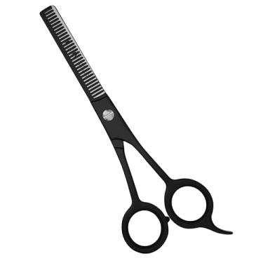 Imagem de Tesoura de cabelo Facón – Tesoura profissional de cabelo de 16,5 cm, tesoura de barbeiro para salão de beleza, aço inoxidável japonês, tesoura premium de desbaste de precisão para salão e uso