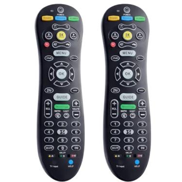 Imagem de Pacote com 2 controles remotos S30-s1b para controle remoto Att Uverse substituição universal com fácil configuração, controle remoto universal de TV para uso diário (preto)