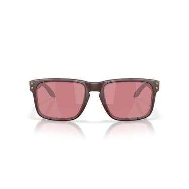 Imagem de Oakley Óculos de sol masculinos Oo9244 Holbrook Low Bridge Fit retangular, Matte Grenache/Prizm Dark Golf, 56 mm