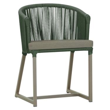 Imagem de Cadeira De Jantar Noronha Alumínio Fendi E8 Trama Original Verde