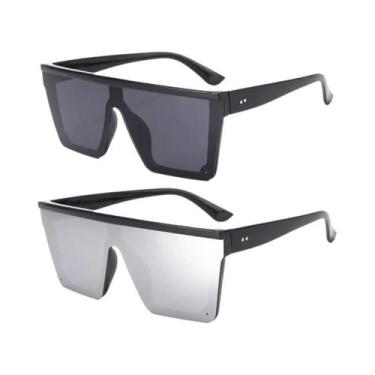 Imagem de Óculos De Sol Femininos De Armação Grande, Coloridos, Estilo Europeu-A