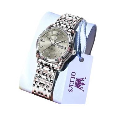 Imagem de Relógio Masculino À Prova d'Água Luminoso De Quartzo OLEVS 5513 Em Aço