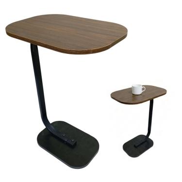 Imagem de Mesa Canto Apoio Lateral Sofa Cama Quarto Sala Porta Objetos Livros Luminaria Notebook Mesinha Decoraçao