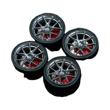 Imagem de Rodas De Resina Em Escala 1:64 Com Pneus De Borracha Para Hot Wheels M