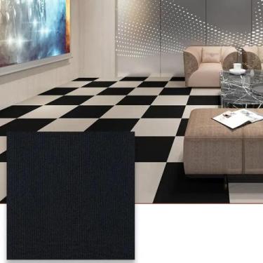 Imagem de Kit 15 placas Carpete Autocolante 60x60cm - Cinza - Grafite e Preto - 