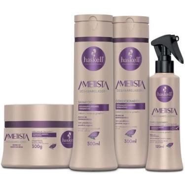Imagem de Kit Haskell Ametista  Tratamento Iluminador e Desamarelador para Cabel