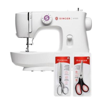 Imagem de Kit Máquina de Costura M1605 + Tesoura 10" Tecido e Tesoura Multiuso P