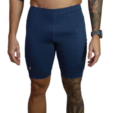 Imagem de Bermuda Masculina Para Corrida Com Compressão Indrills Azul Petróleo-Masculino