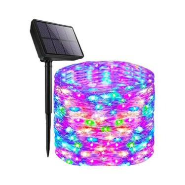 Imagem de Luzes De Fada Solares Multicoloridas Para Jardim, Árvore, Festa, Casam