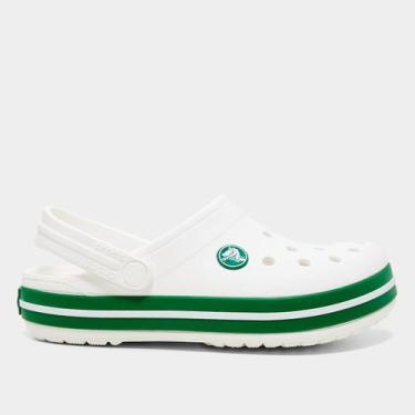 Imagem de Crocs Infantil Crocband Clog Unissex, Branco, Verde, 30