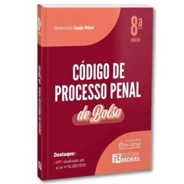 Imagem de Código de Processo Penal de Bolso 7ª Edição 2025 - Rideel - Editora Ri