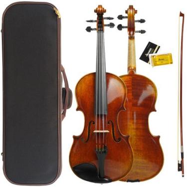 Imagem de Violino Profissional Orquezz 4,4 feito à mão Madeira Maciça Fundo Bipa
